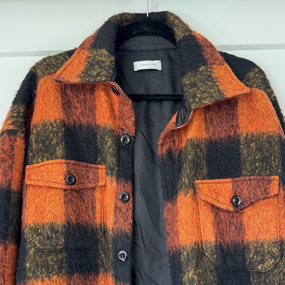 Anine Bing Samone Wool-Blend Trucker Jacket - Picture 5 of 15